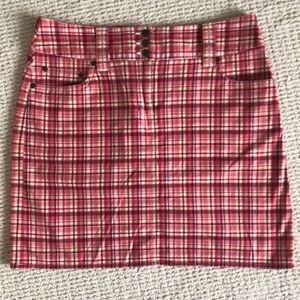 LOFT plaid stretch skirt
